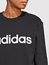 adidas-sportswear-essentials-linear-sweatshirt-blackwhiteoutfit