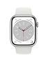 apple-watch-series-8-gps-45mm-silver-aluminium-case-with-white-sport-bandstillFront