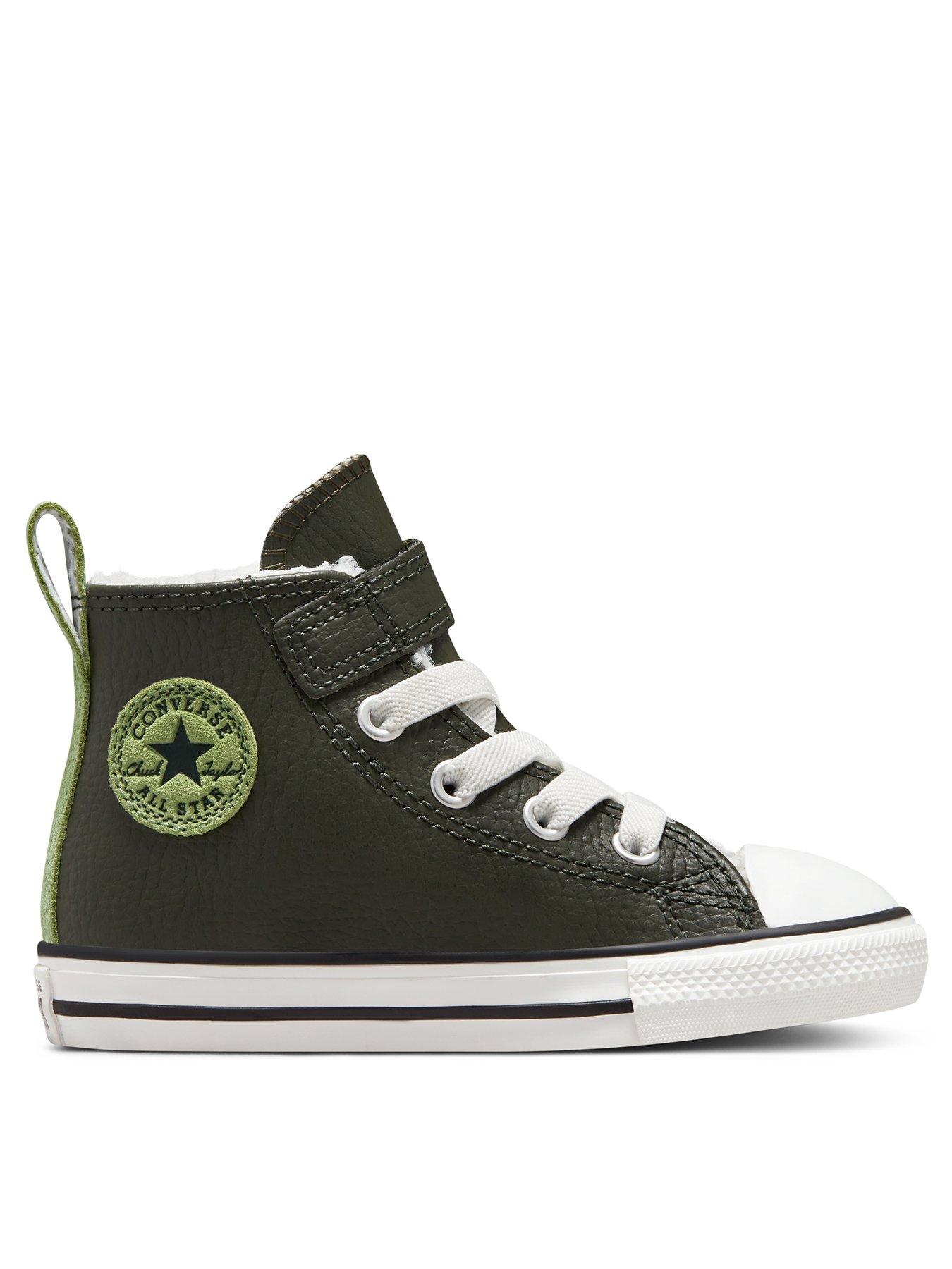 Infant leather converse shop high tops