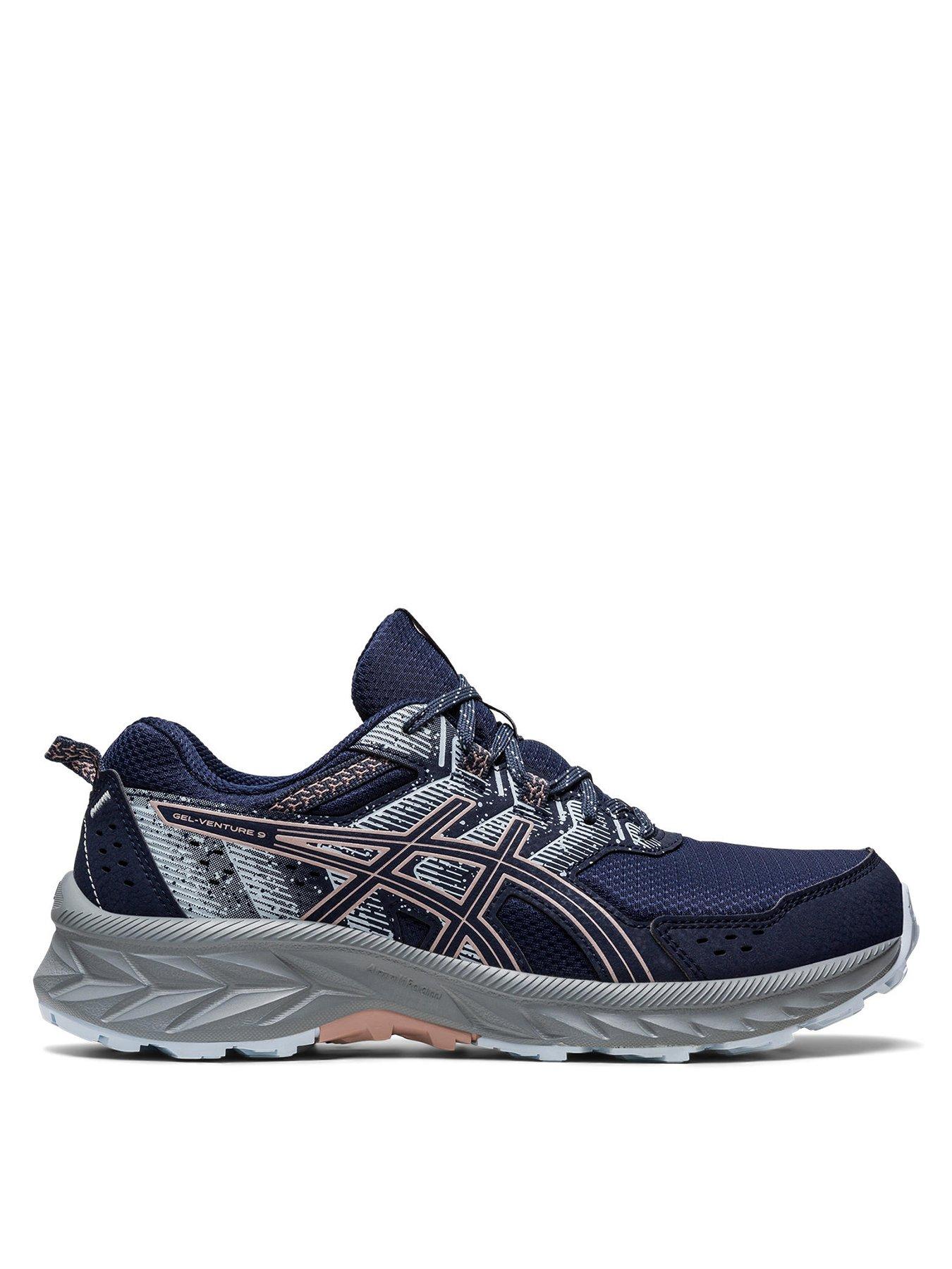 Navy asics shop trainers