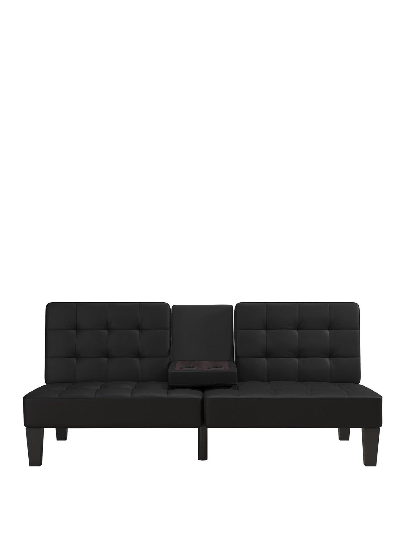 dorel-home-adalynn-convertiblenbspfaux-leather-futon-blackoutfit