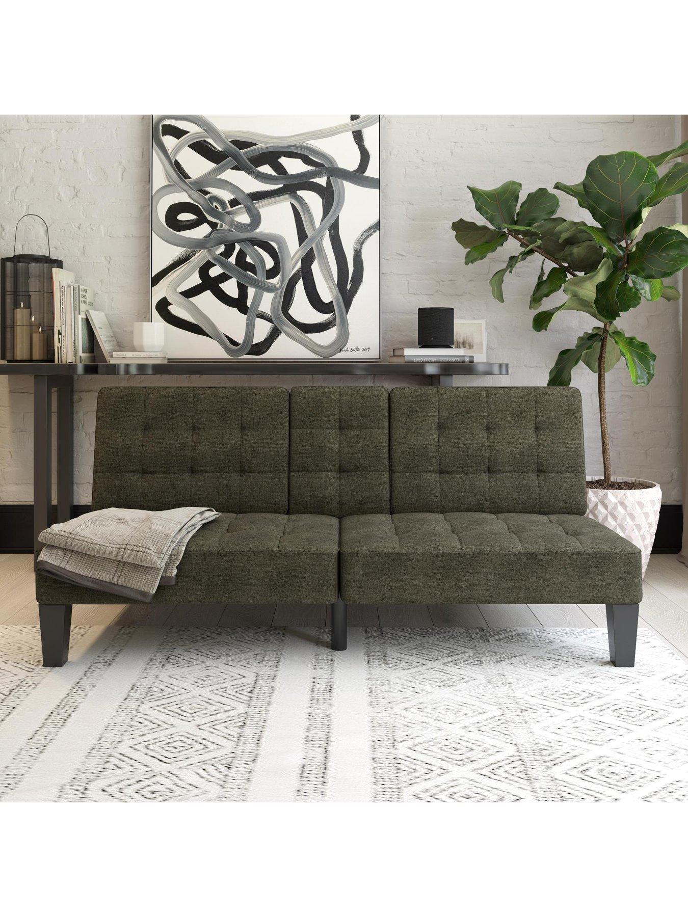 Dorel Home Adalynn Linen Sofa Bed Futon - Grey