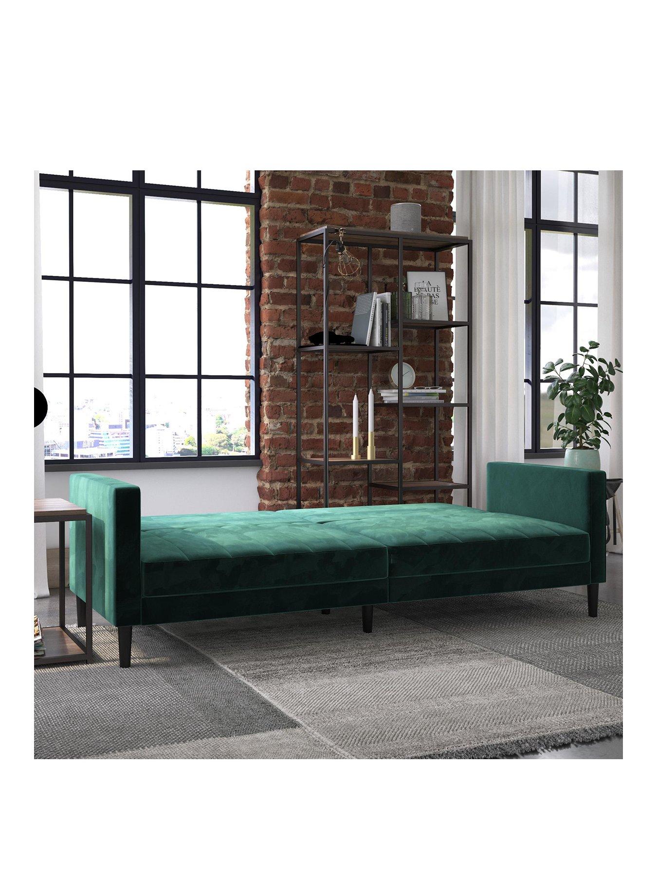 dorel-home-liam-futon--nbspgreen-velvetstillFront