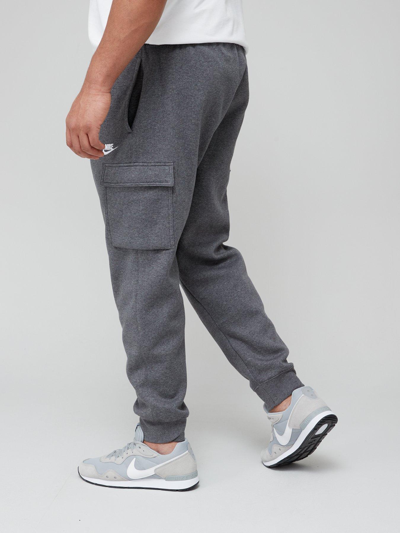 Nike club cuffed discount cargo joggers grey