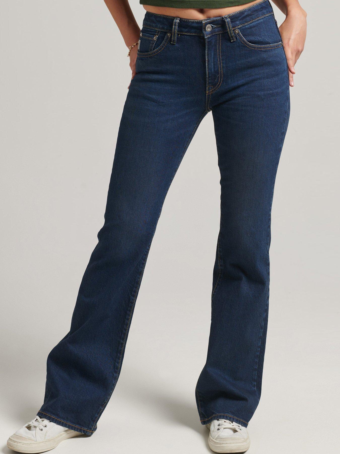 superdry-superdry-vintage-mid-rise-slim-flare-bluefront