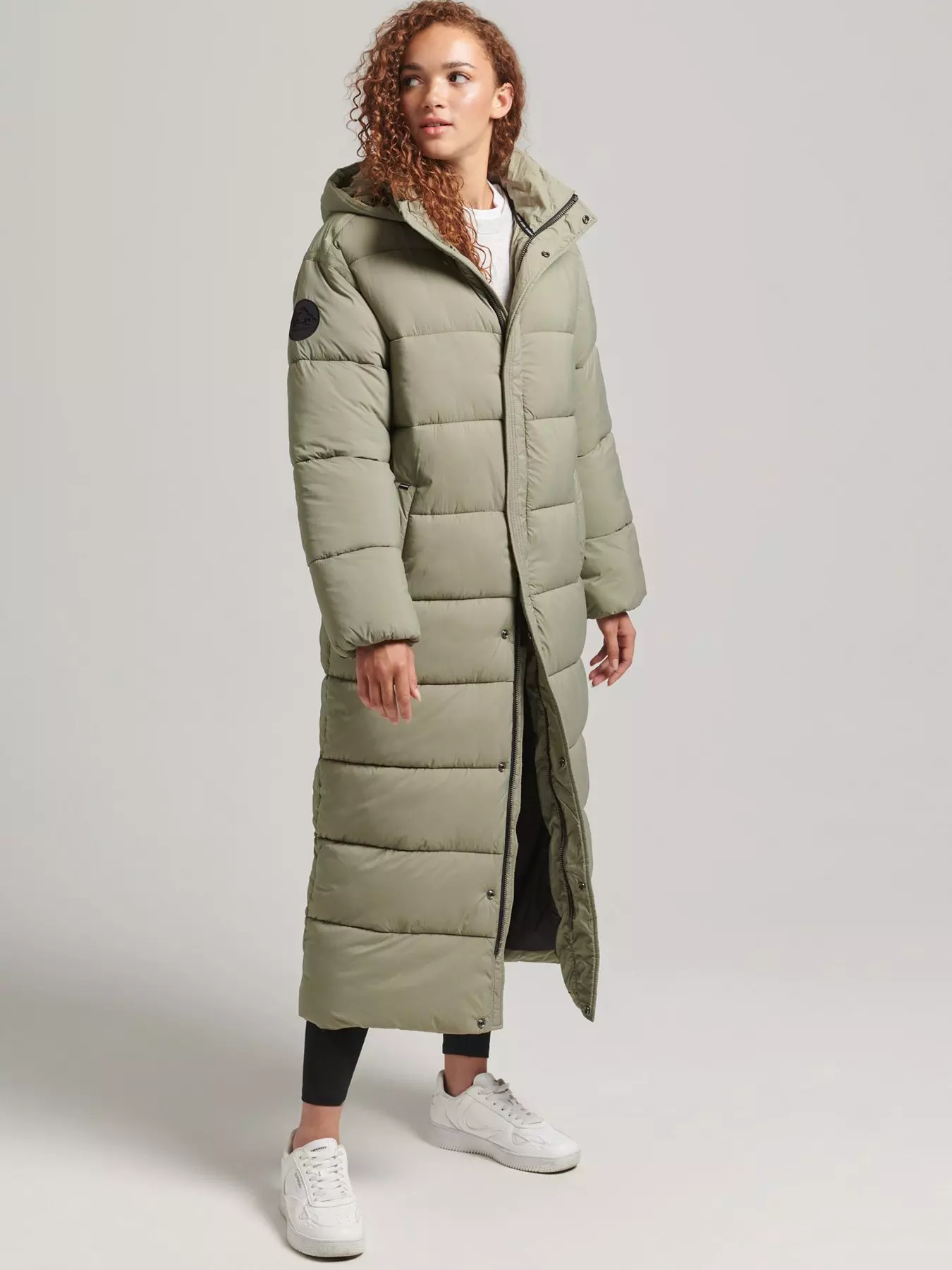 Hooded recycled wool coat, Contemporaine