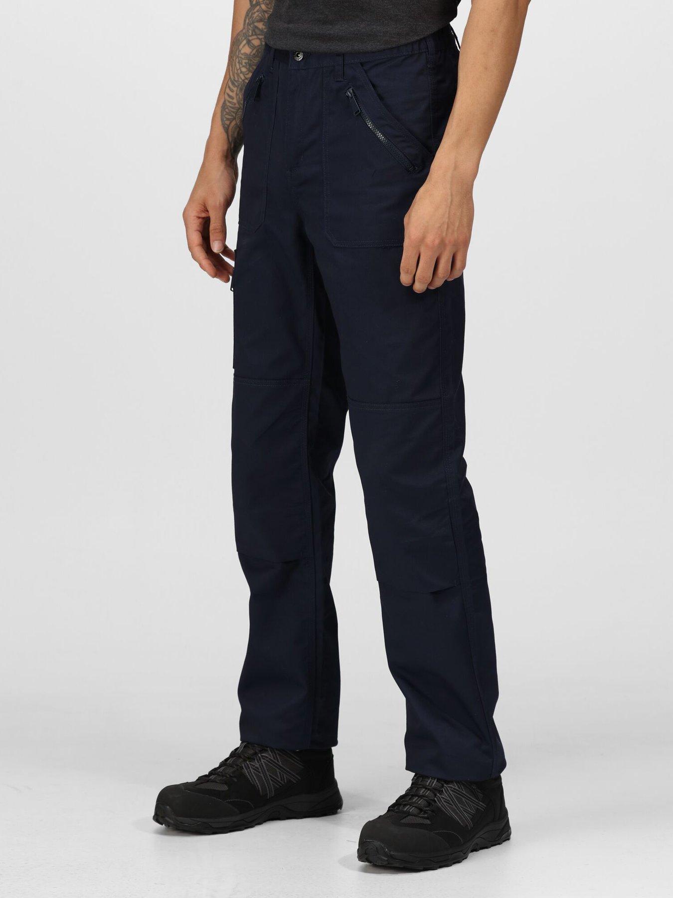 Pantaloni Regatta Workwear New Action Uomo: Tecnici, Multi-tasca E Idrorepellenti (gamba Ridotta), Colore Blu Notte Taglia 42