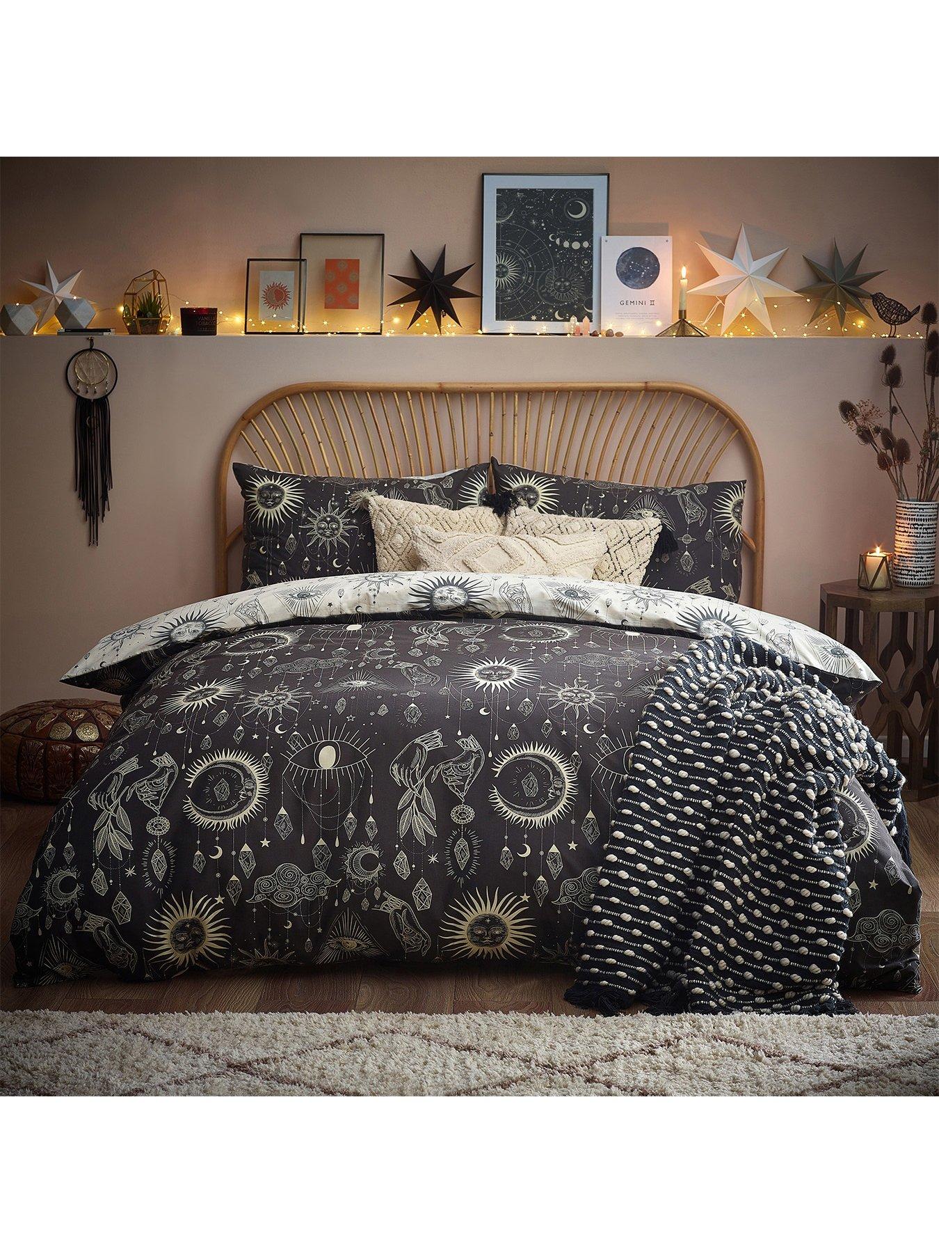 Furn Furn Constellations Halloween Monochrome Duvet Set