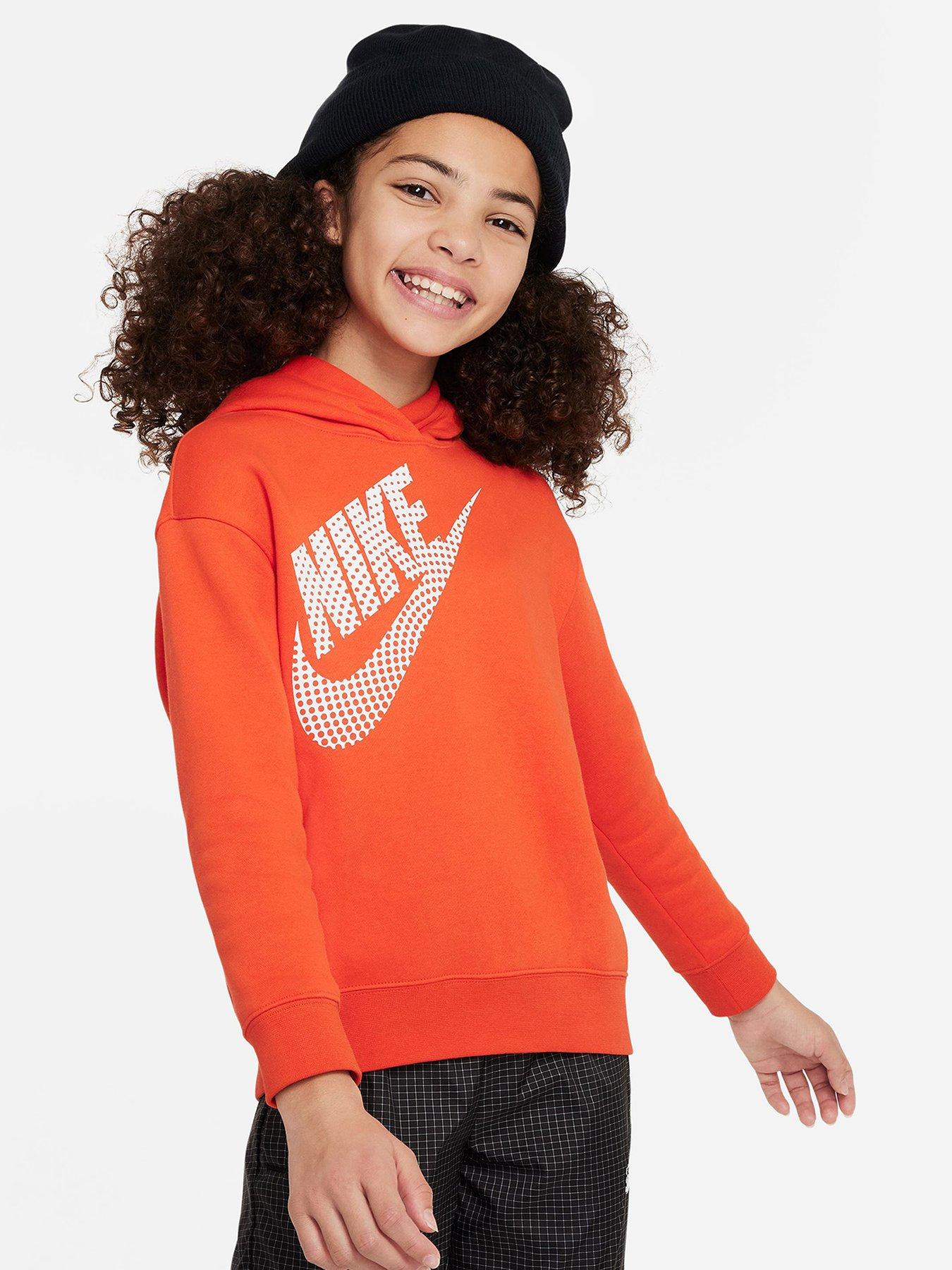 Girls red nike store hoodie