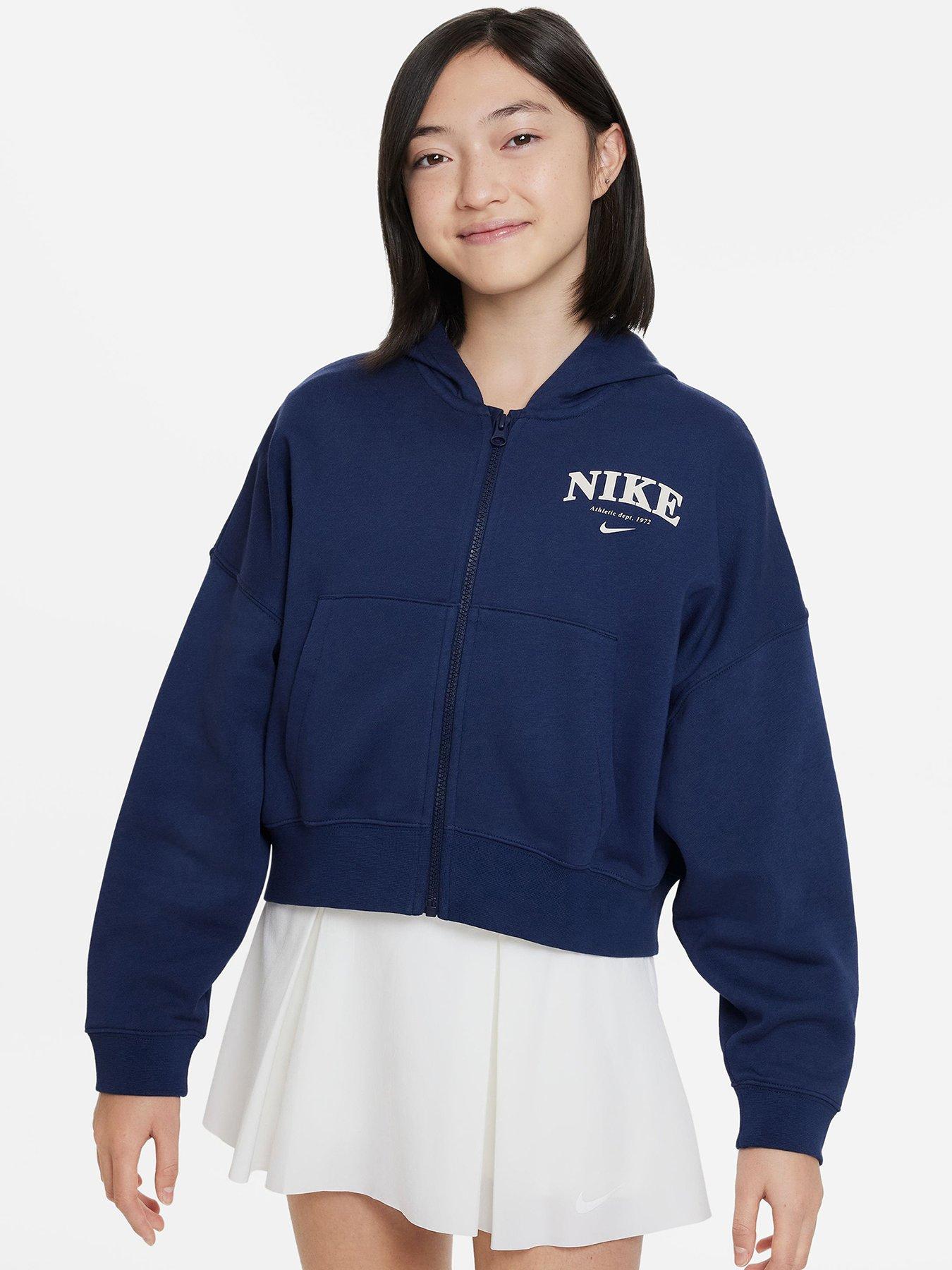 Nike trend fleece oversized crop full zip hoodi new arrivals