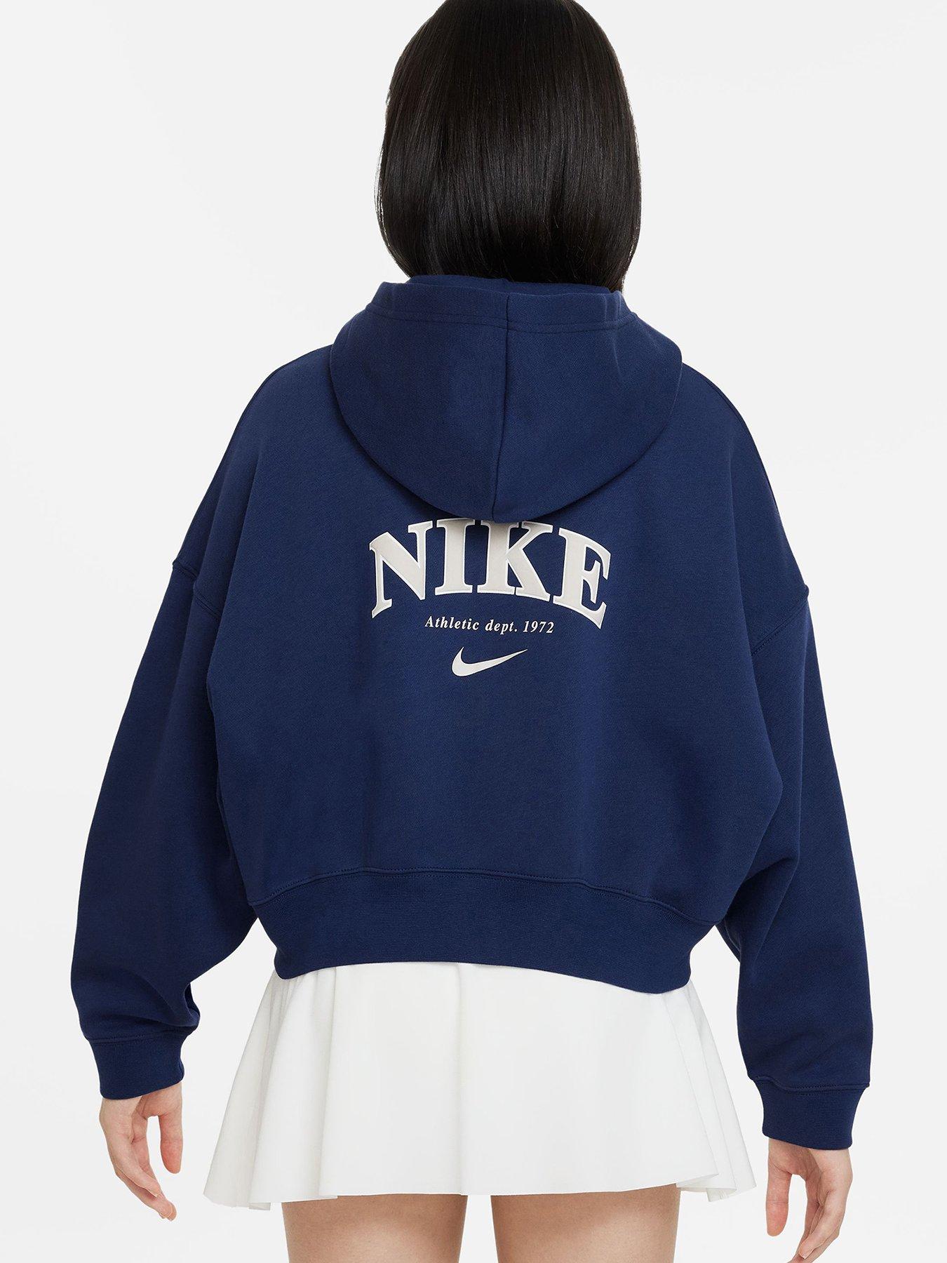 Nike zip cheap up hoodie navy