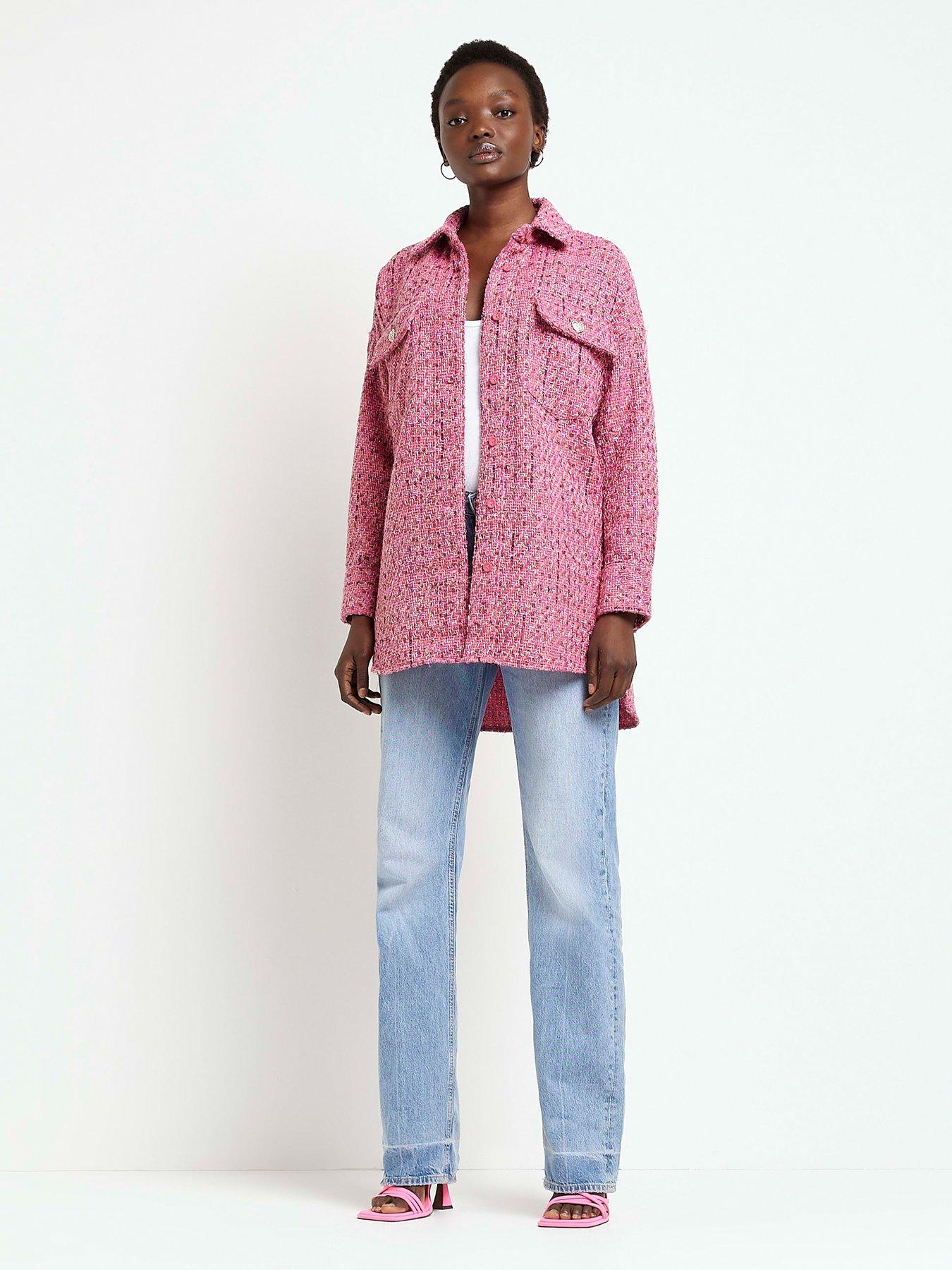 River island clearance pink denim jacket