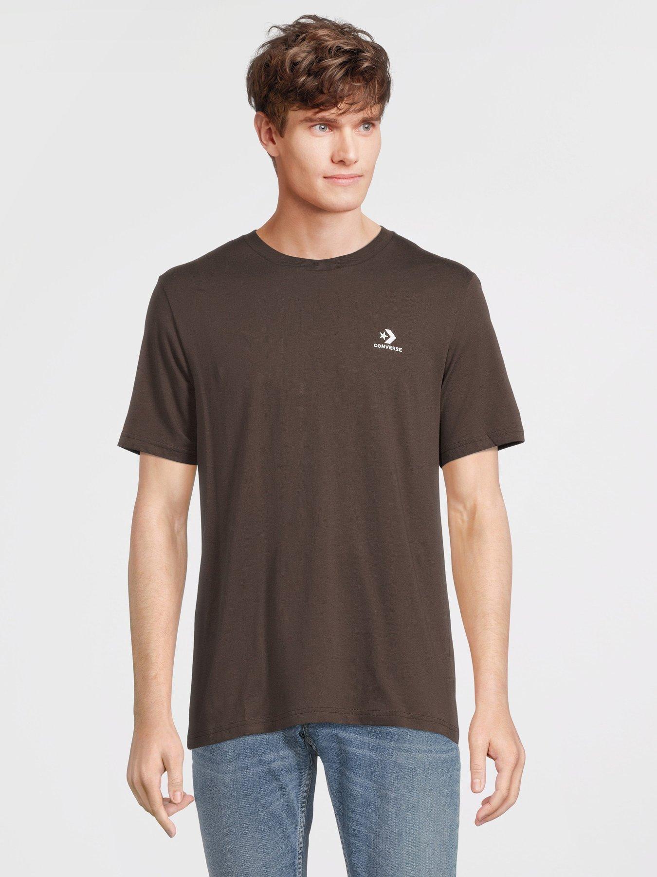 Converse t shirt store mens brown