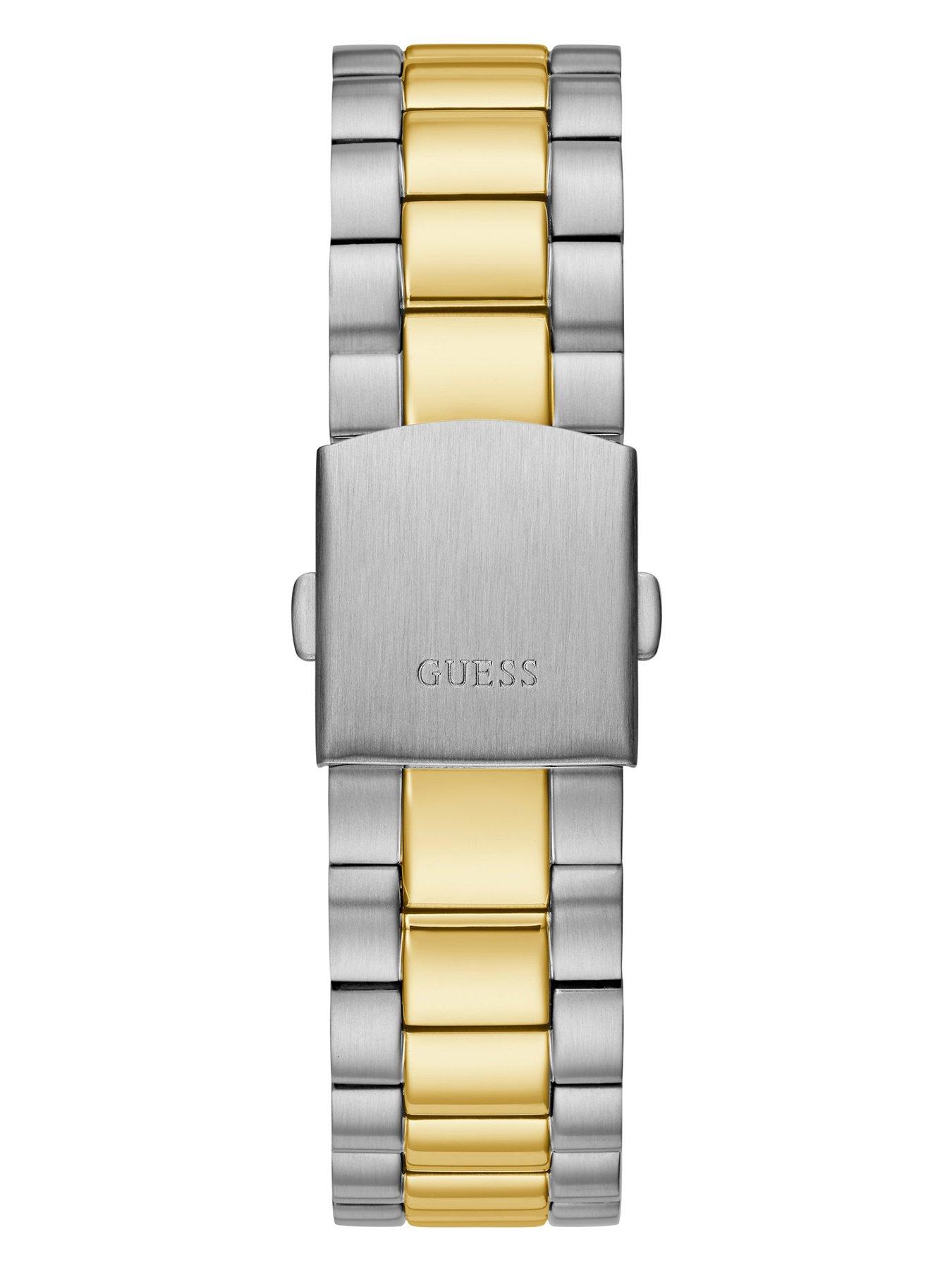 Mens silver guess watch sale