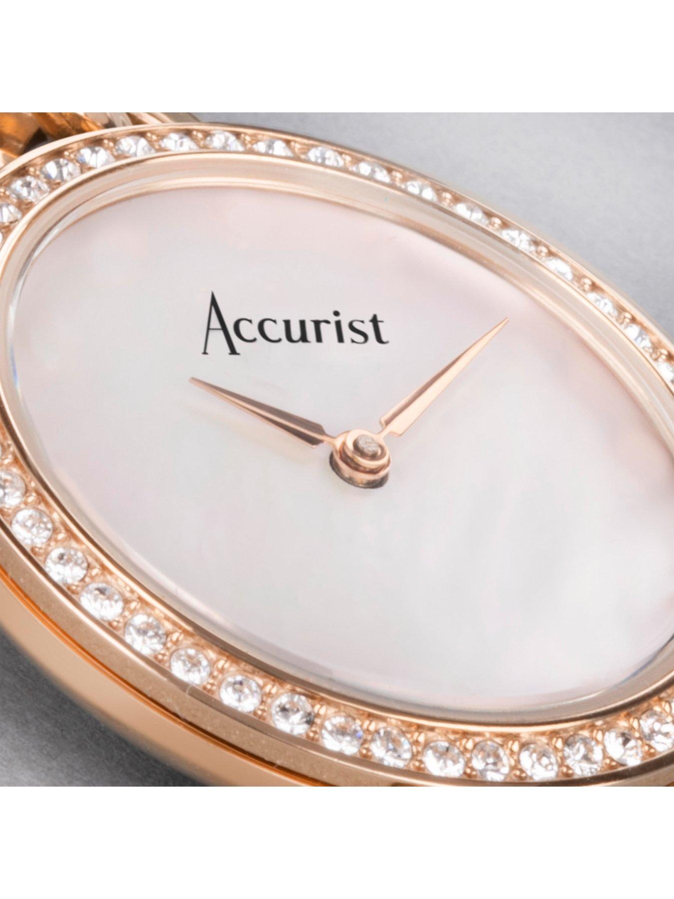 accurist-jewellery-womens-rose-gold-stainless-steel-chain-analogue-watchdetail