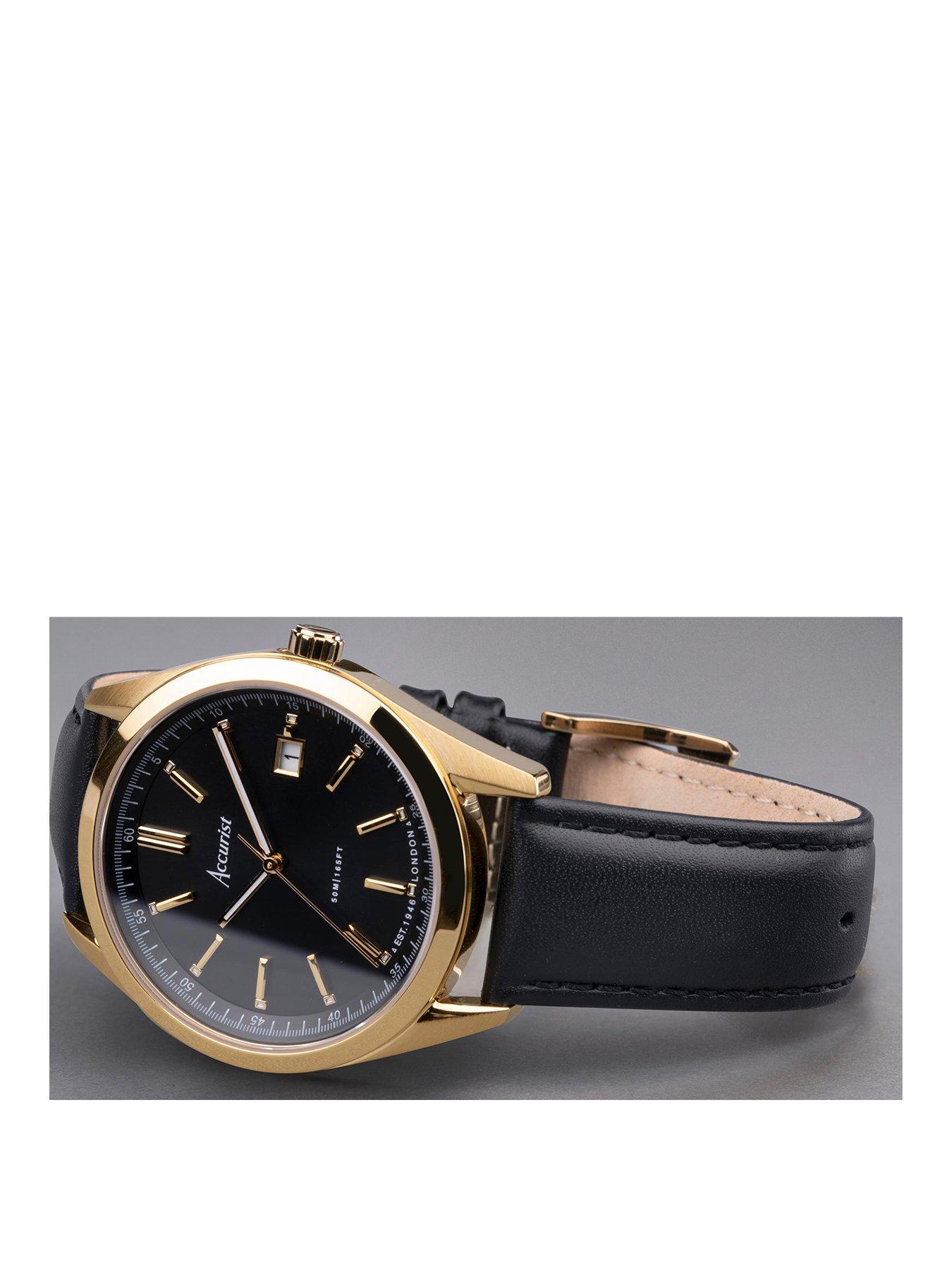 accurist-everyday-mens-black-leather-strap-analogue-watchstillFront