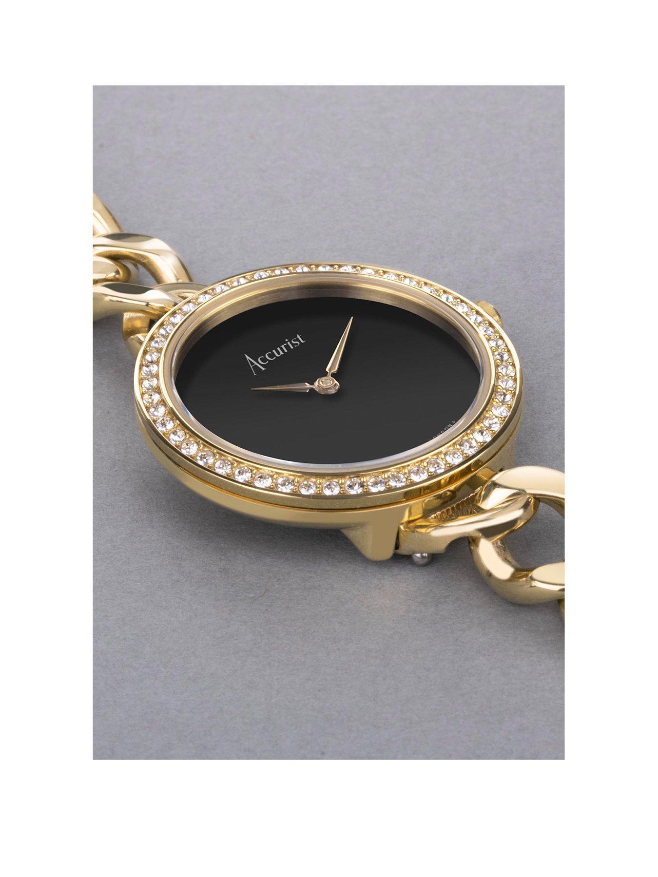 accurist-jewellery-womens-gold-stainless-steel-chain-analogue-watchstillFront