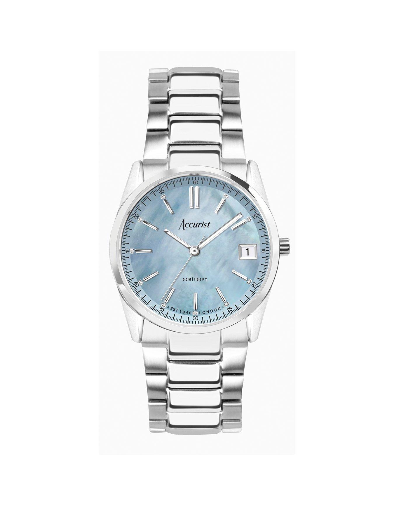 accurist-everyday-womens-silver-stainless-steel-bracelet-analogue-watchfront