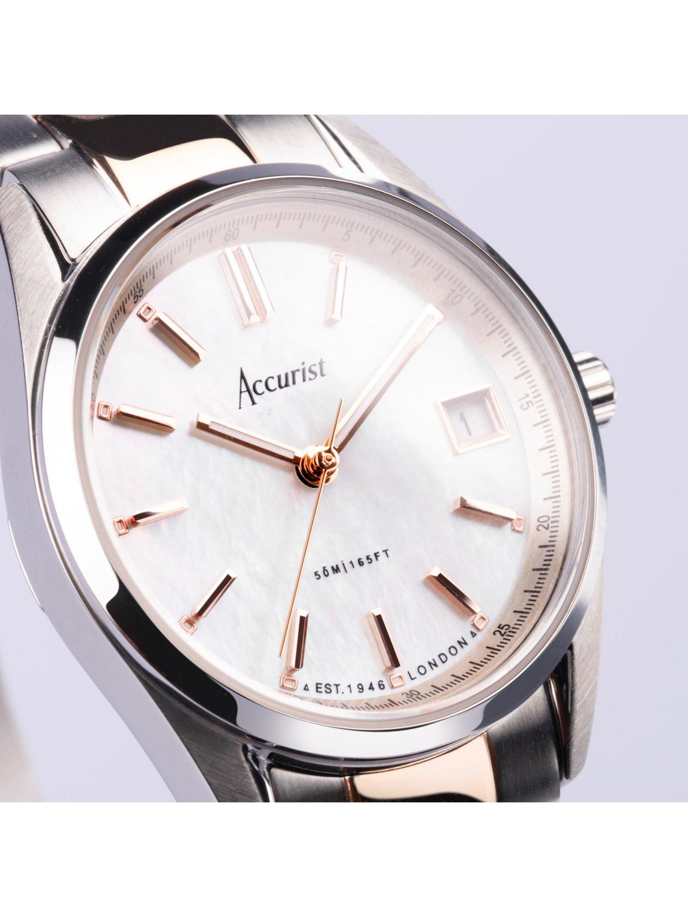 accurist-everyday-womens-two-tone-stainless-steel-bracelet-analogue-watchdetail