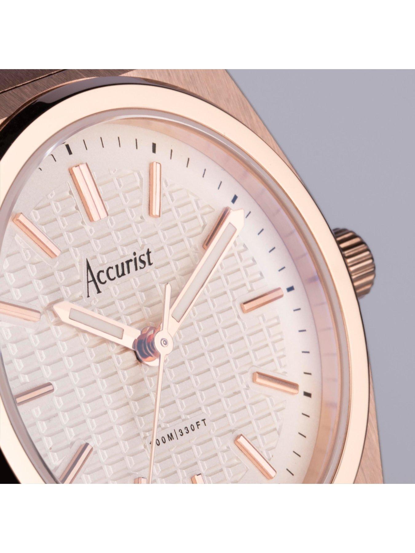 Accurist rose gold ladies watch best sale