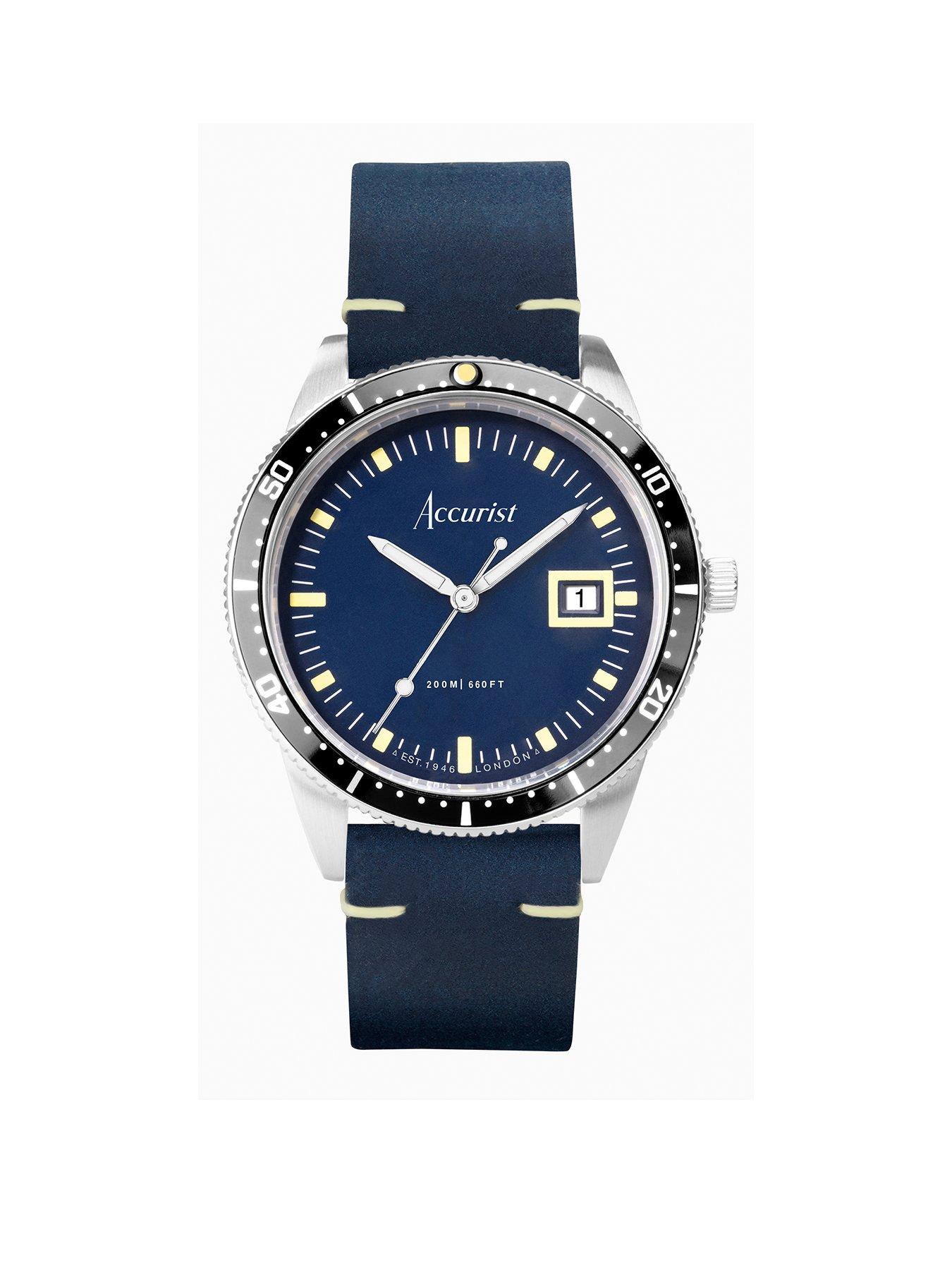 accurist-dive-mens-blue-leather-strap-analogue-watch