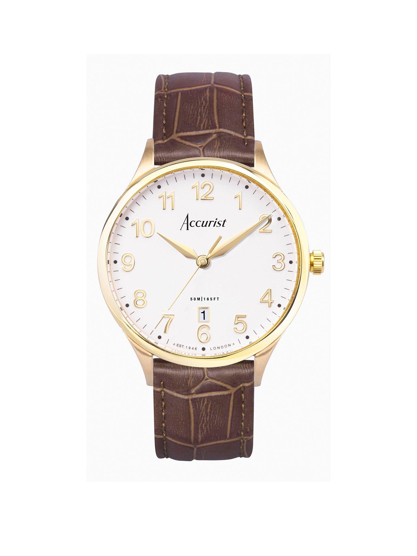 accurist-classic-mens-brown-leather-strap-analogue-watch