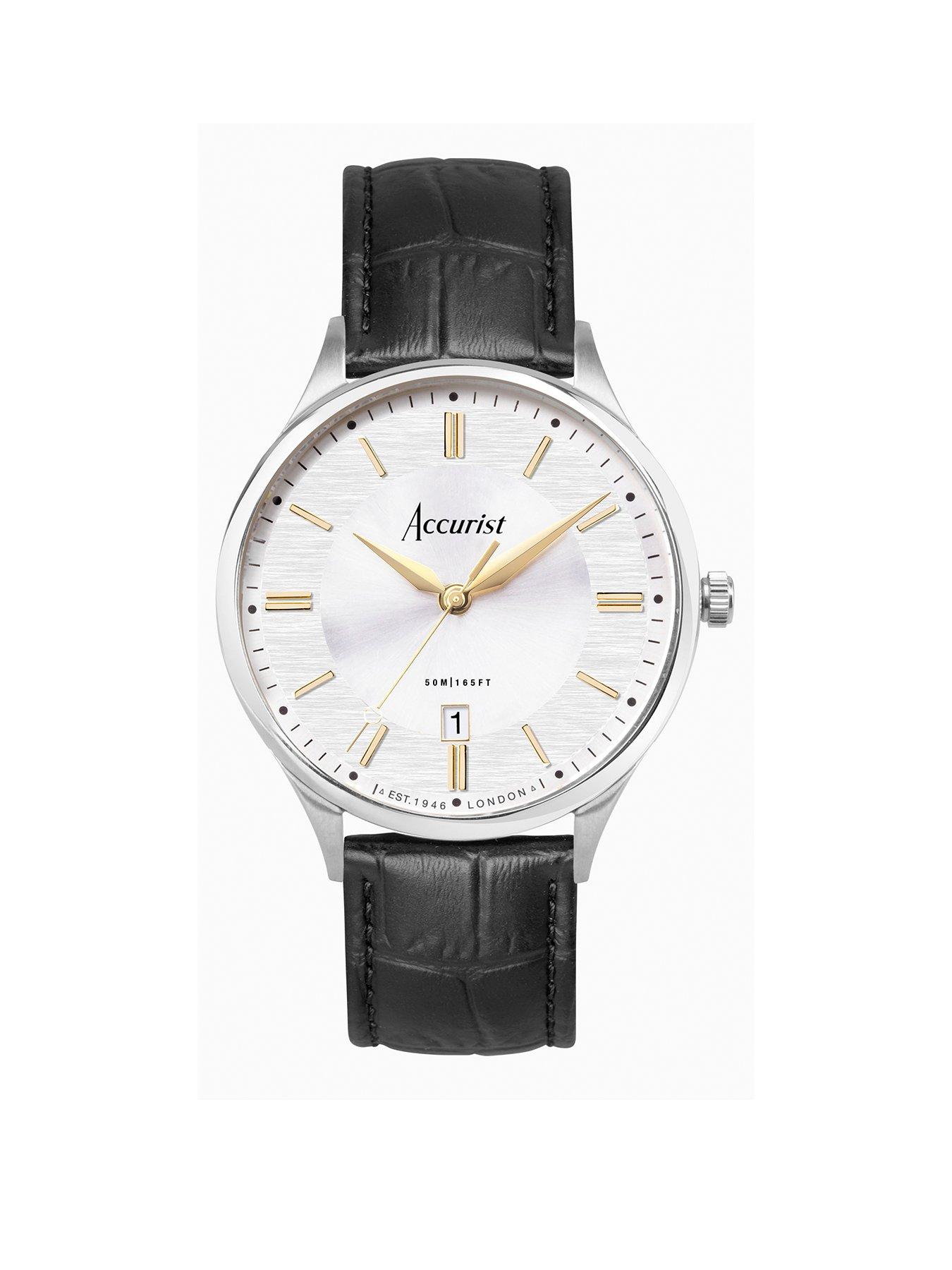 accurist-classic-mens-black-leather-strap-analogue-watch