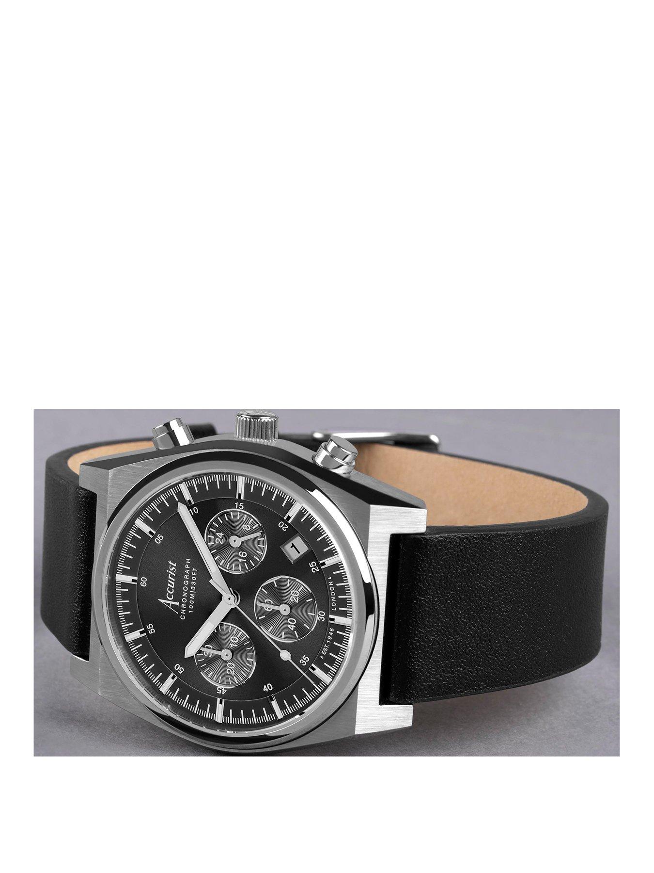 accurist-origin-mens-black-leather-strap-chronograph-watchstillFront