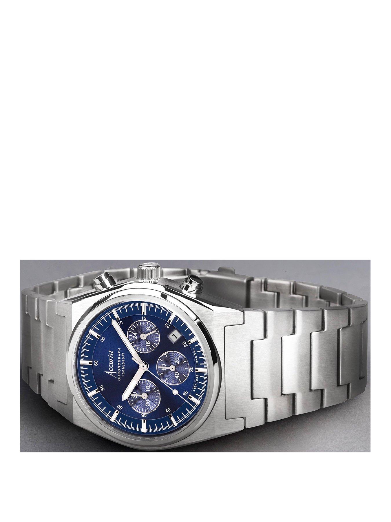 Men's silver 2025 chronograph watches