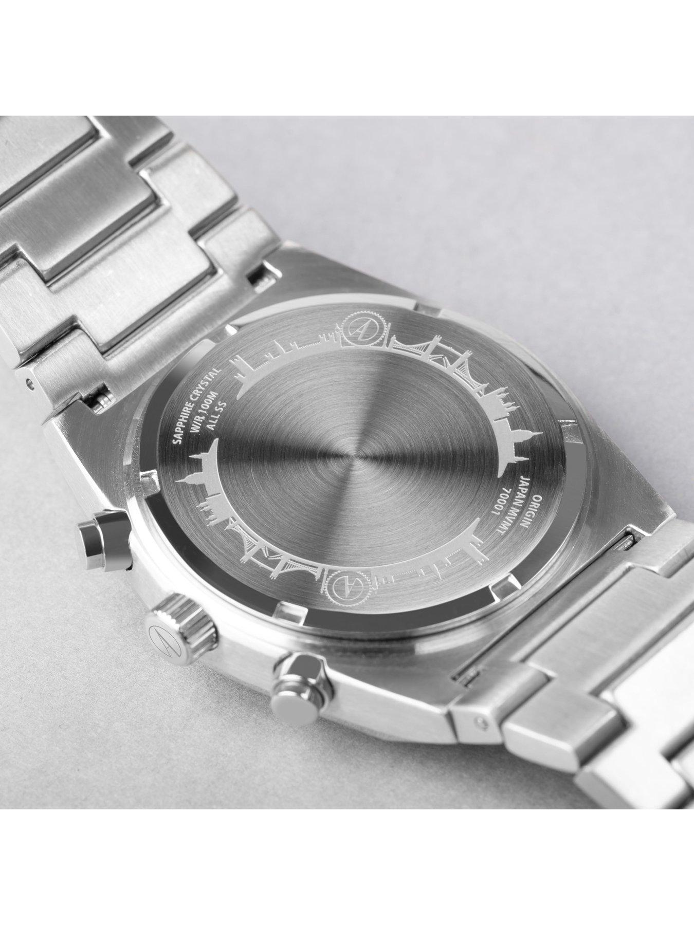 accurist-origin-mens-silver-stainless-steel-bracelet-chronograph-watchdetail