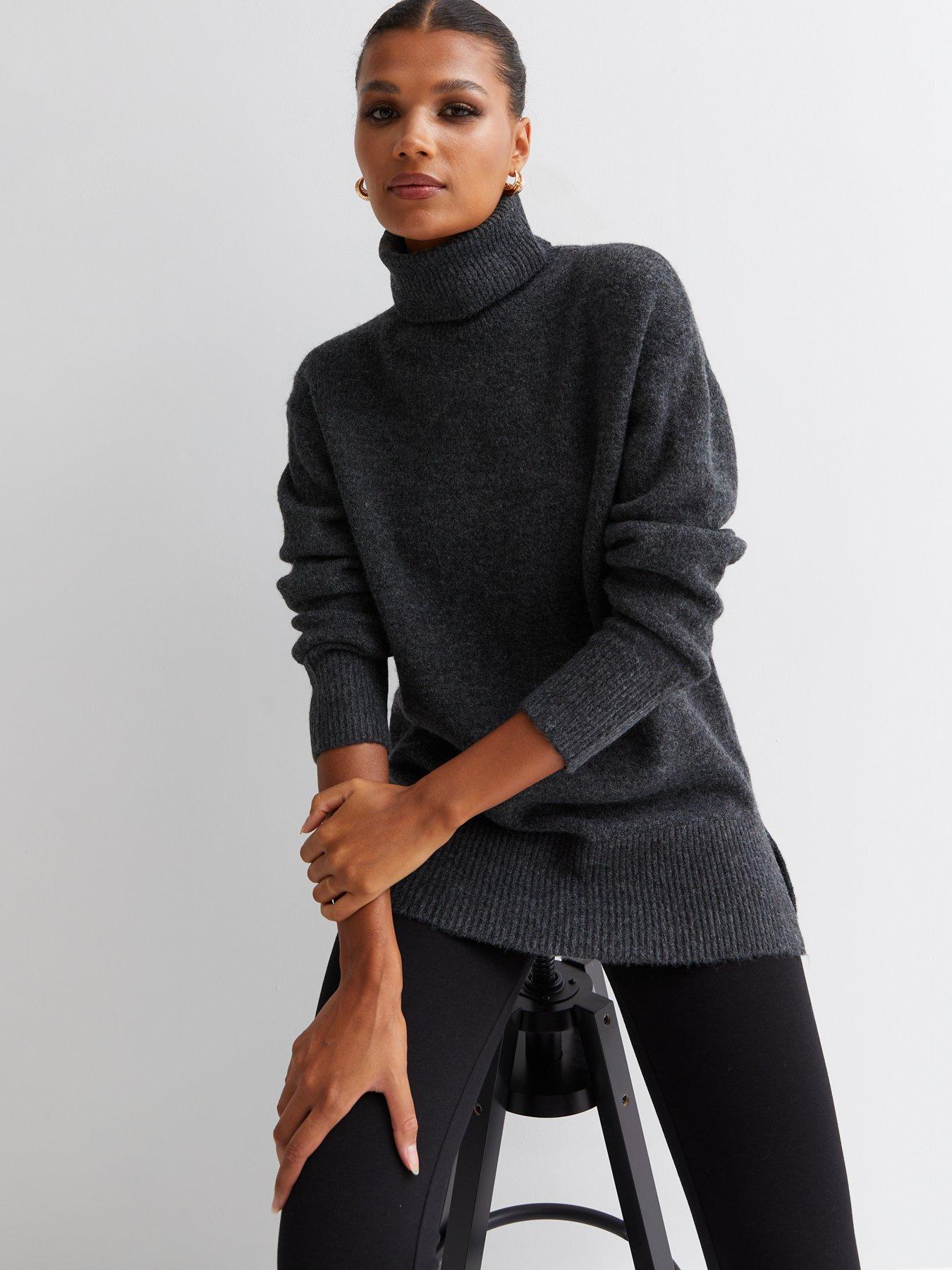 Dark grey hot sale knit jumper