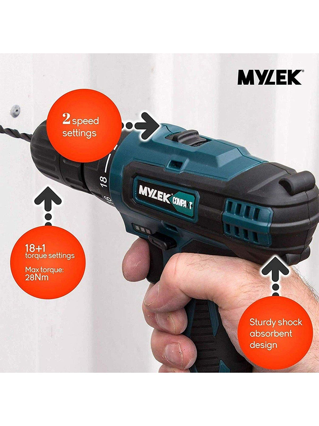 Image 3 of 7 of Mylek 18V Cordless Drill Driver 2 Speed with Carry Case