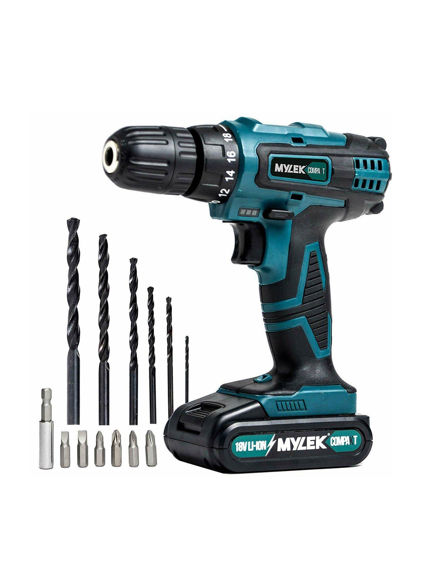 Image 1 of 7 of Mylek 18V Cordless Driver-Lithium Ion Drill