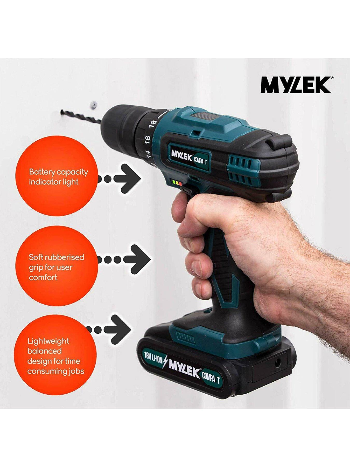 Image 2 of 7 of Mylek 18V Cordless Driver-Lithium Ion Drill