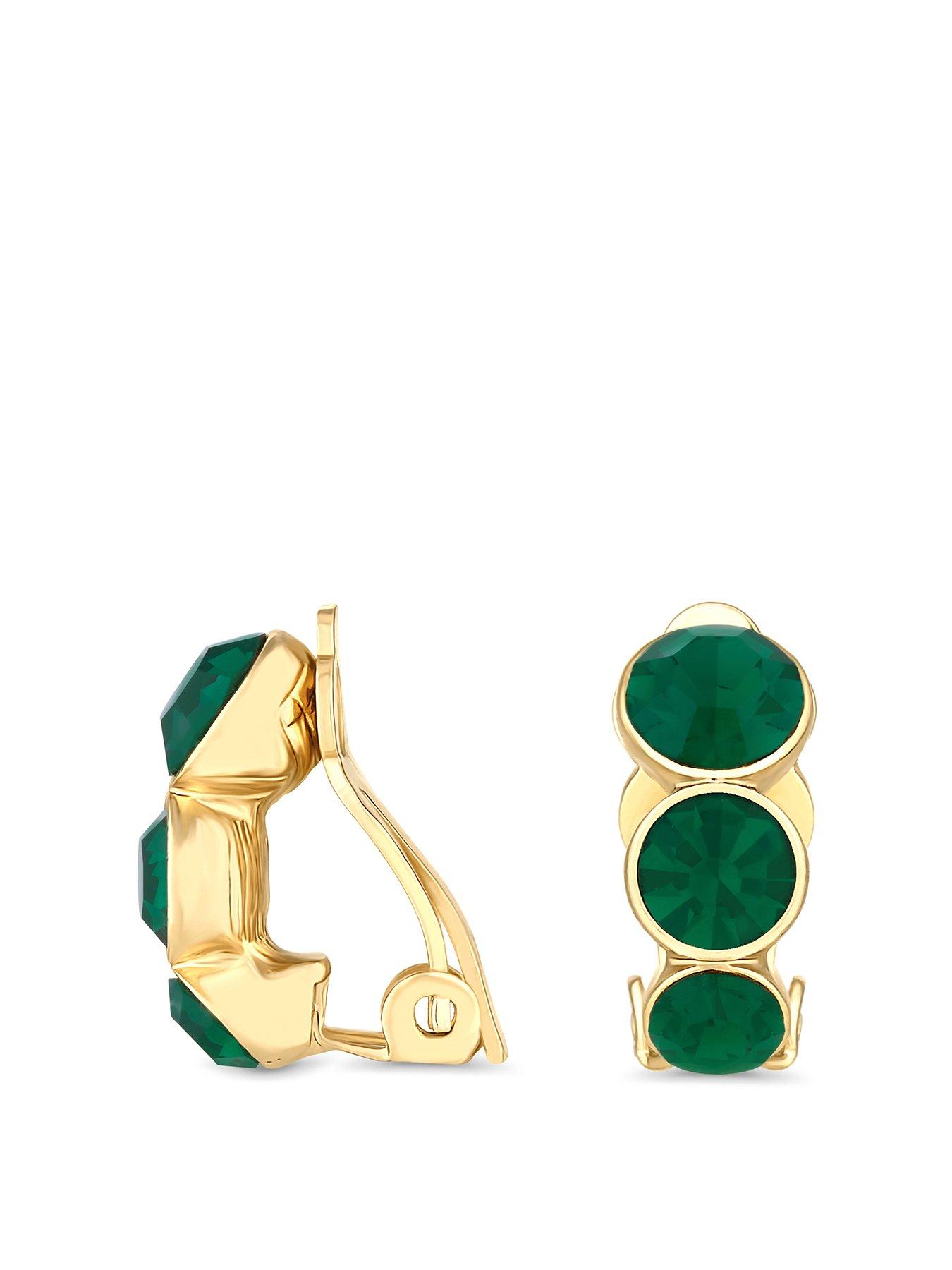 jon-richard-gold-plated-graduated-emerald-cubic-zirconia-round-clip-earrings