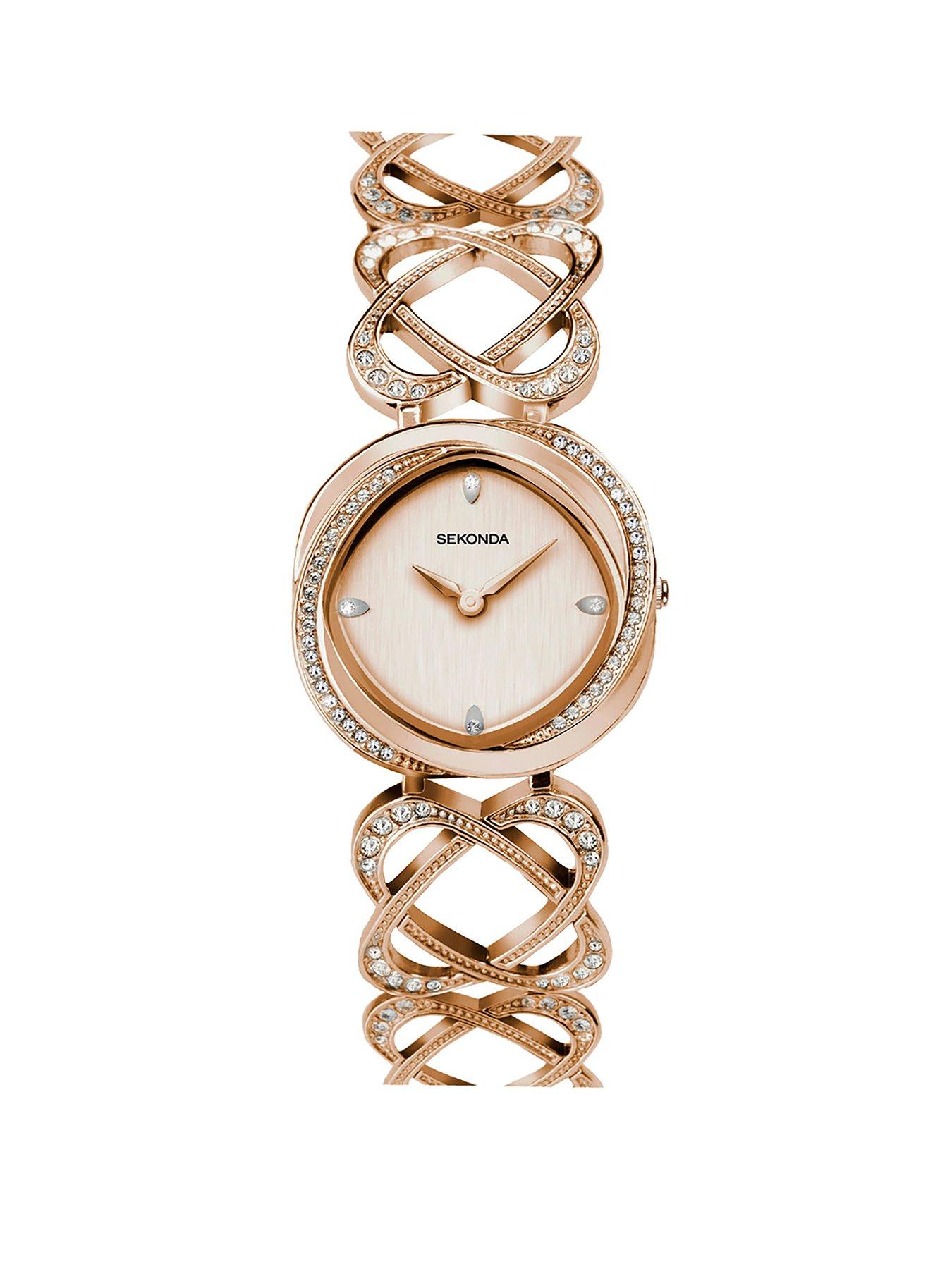 sekonda-sekonda-ladies-bronze-leather-strap-with-rose-dial-watch