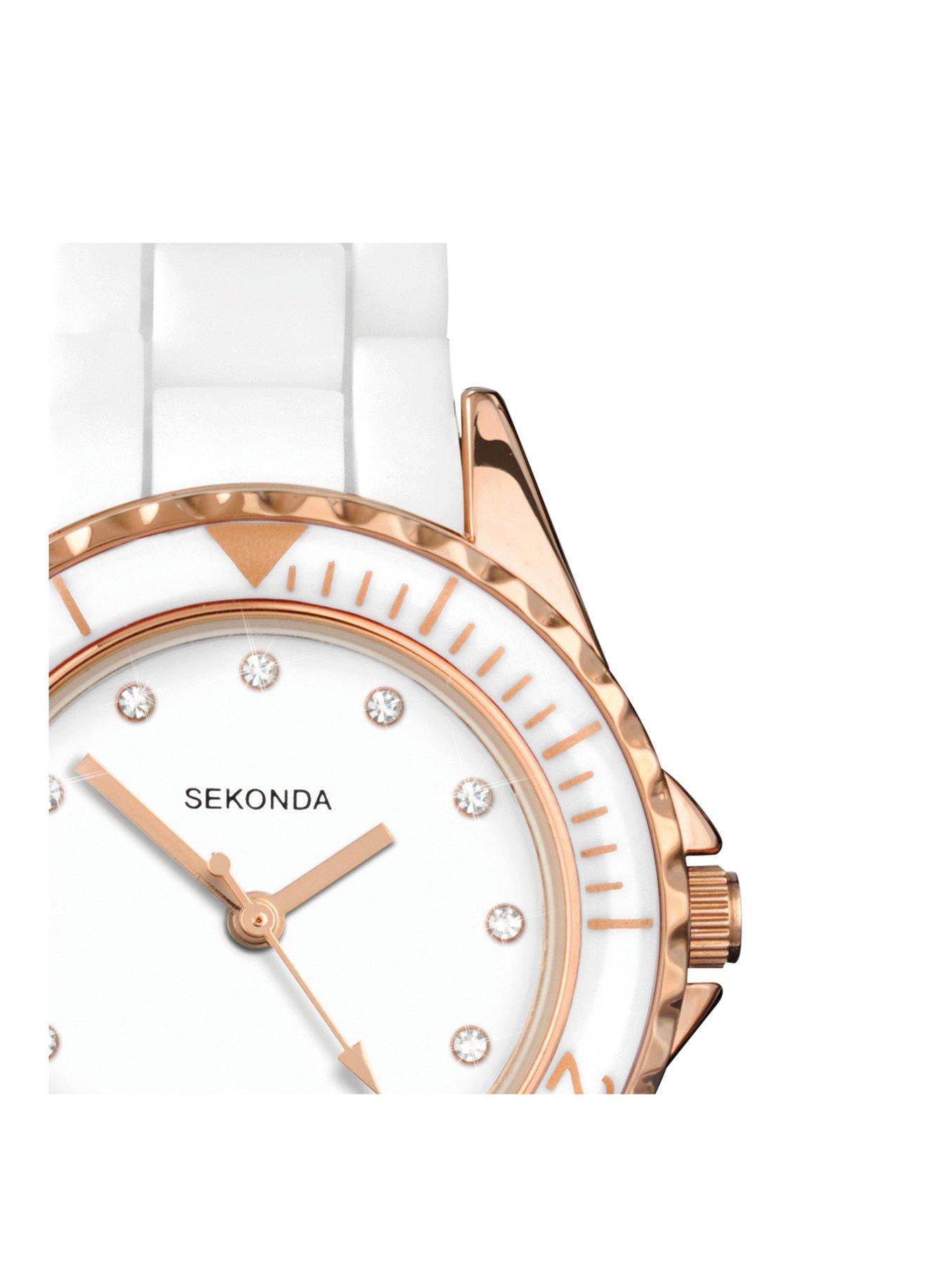Image 2 of 6 of Sekonda Sekonda Ladies White Silicone Strap with White Dial Watch