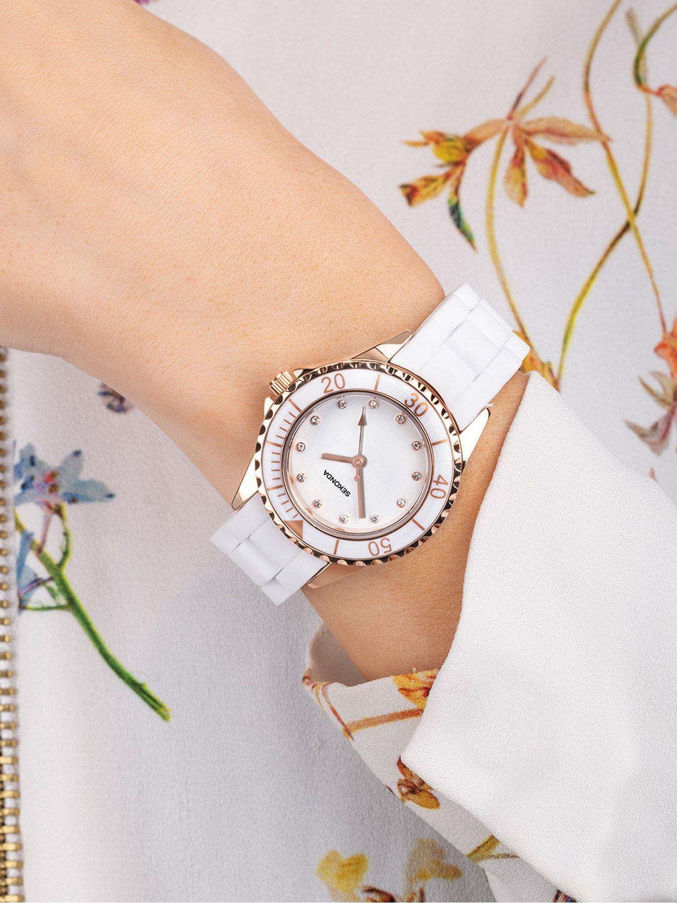 Image 3 of 6 of Sekonda Sekonda Ladies White Silicone Strap with White Dial Watch