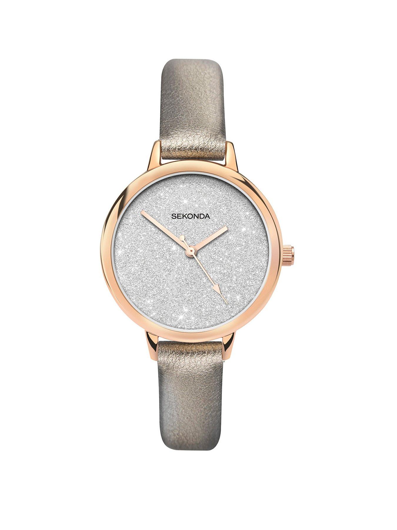 Lipsy Heart Detail Dial Nude Strap Watch