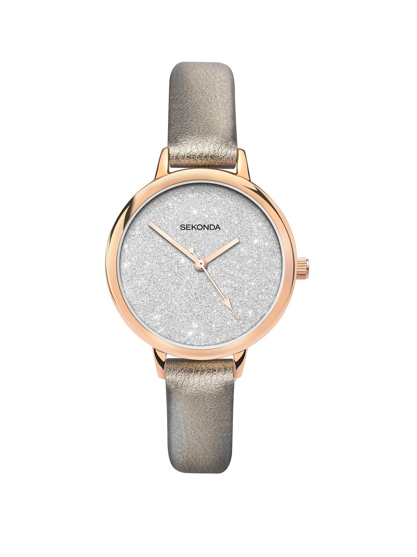 undefined Sekonda Ladies Sadie Bronze Polyurethane Strap with Silver Dial Watch
