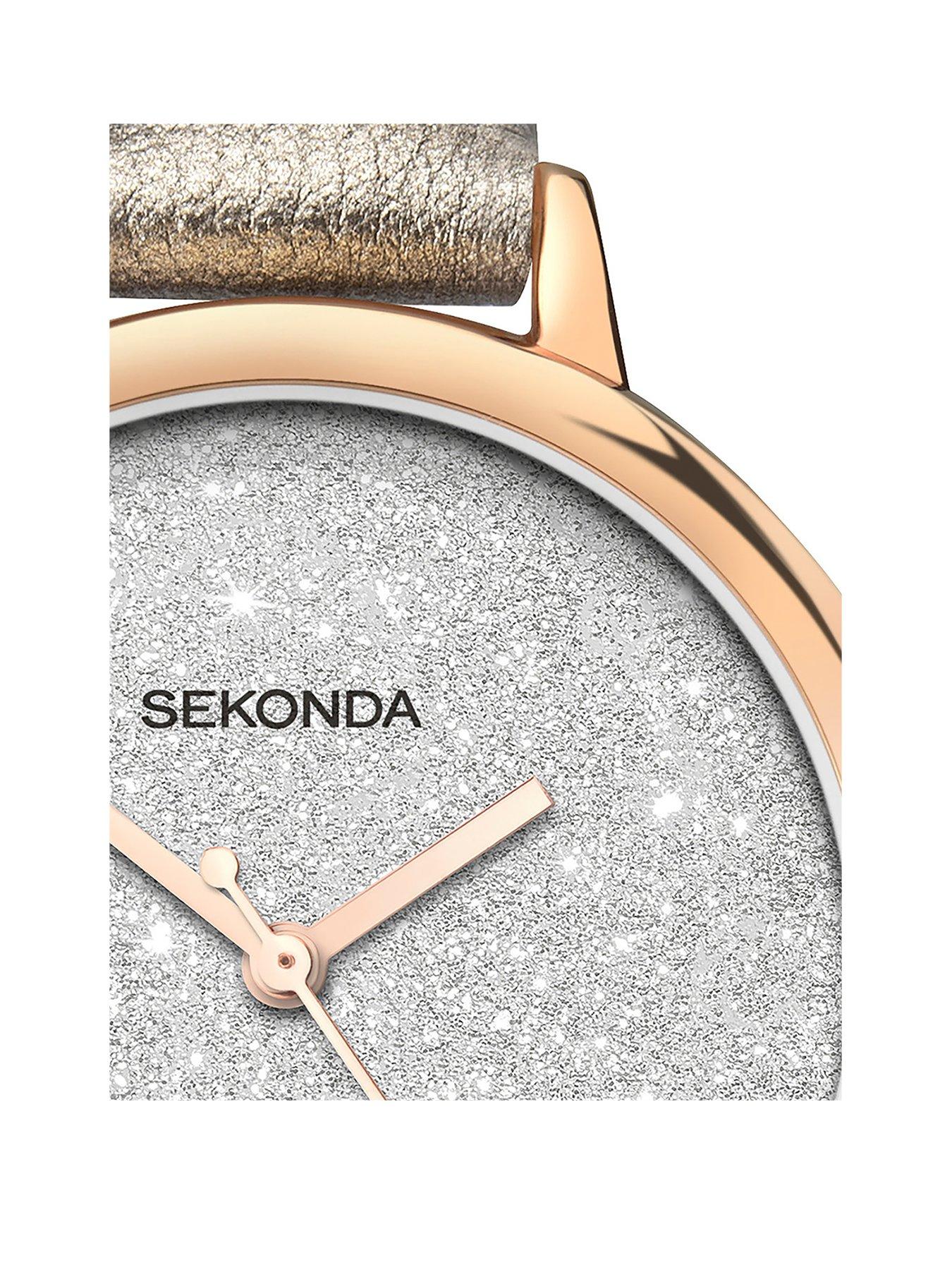 sekonda-sekonda-ladies-sadie-bronze-polyurethane-strap-with-silver-dial-watchstillFront