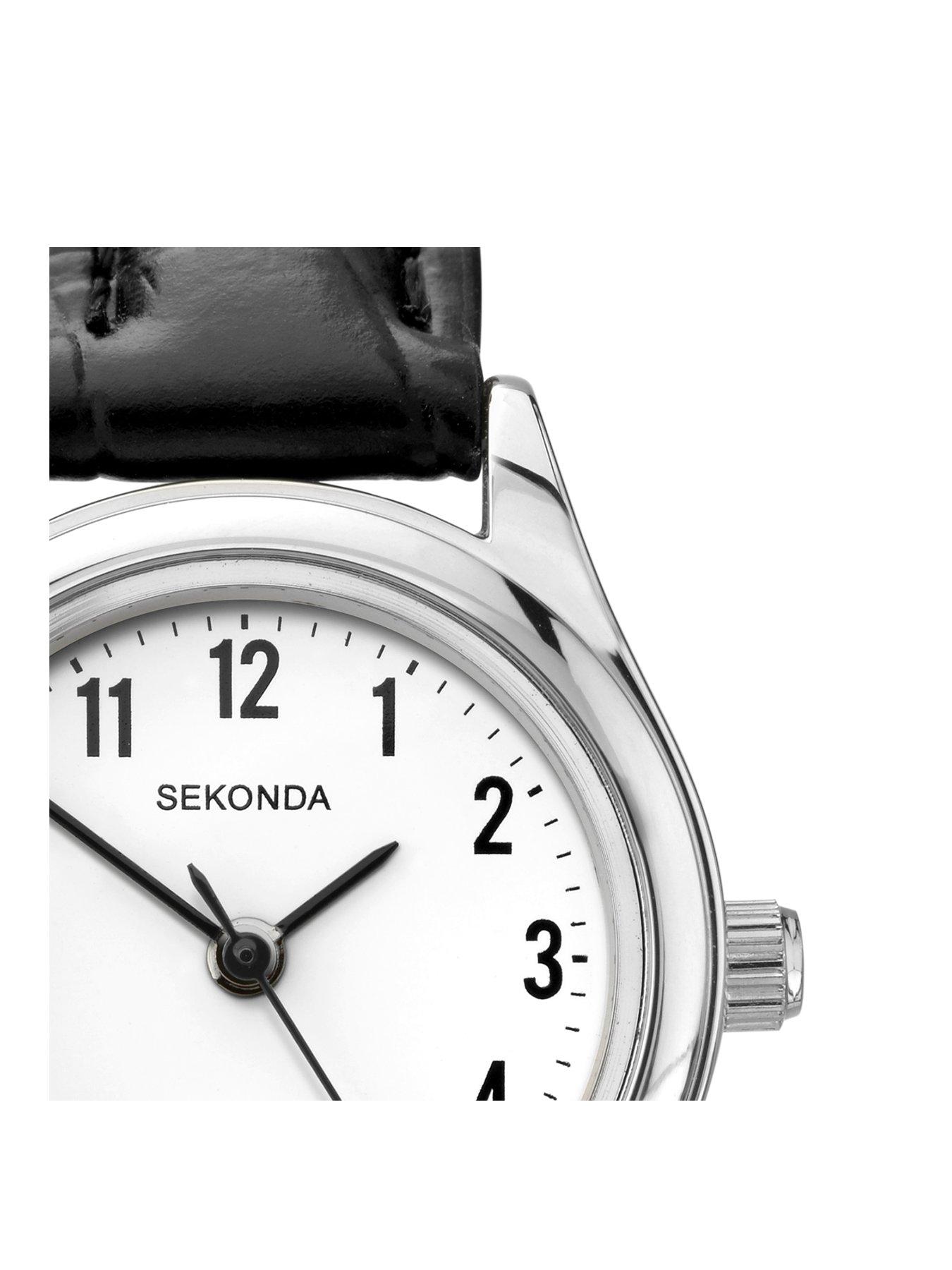 sekonda-sekonda-ladies-easy-reader-black-leather-upper-strap-with-white-dial-watchstillFront