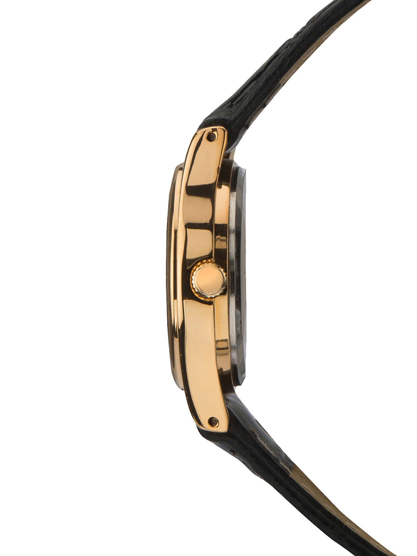 Image 3 of 5 of Sekonda Sekonda Ladies Easy Reader Black Leather Upper Strap with White Dial Watch