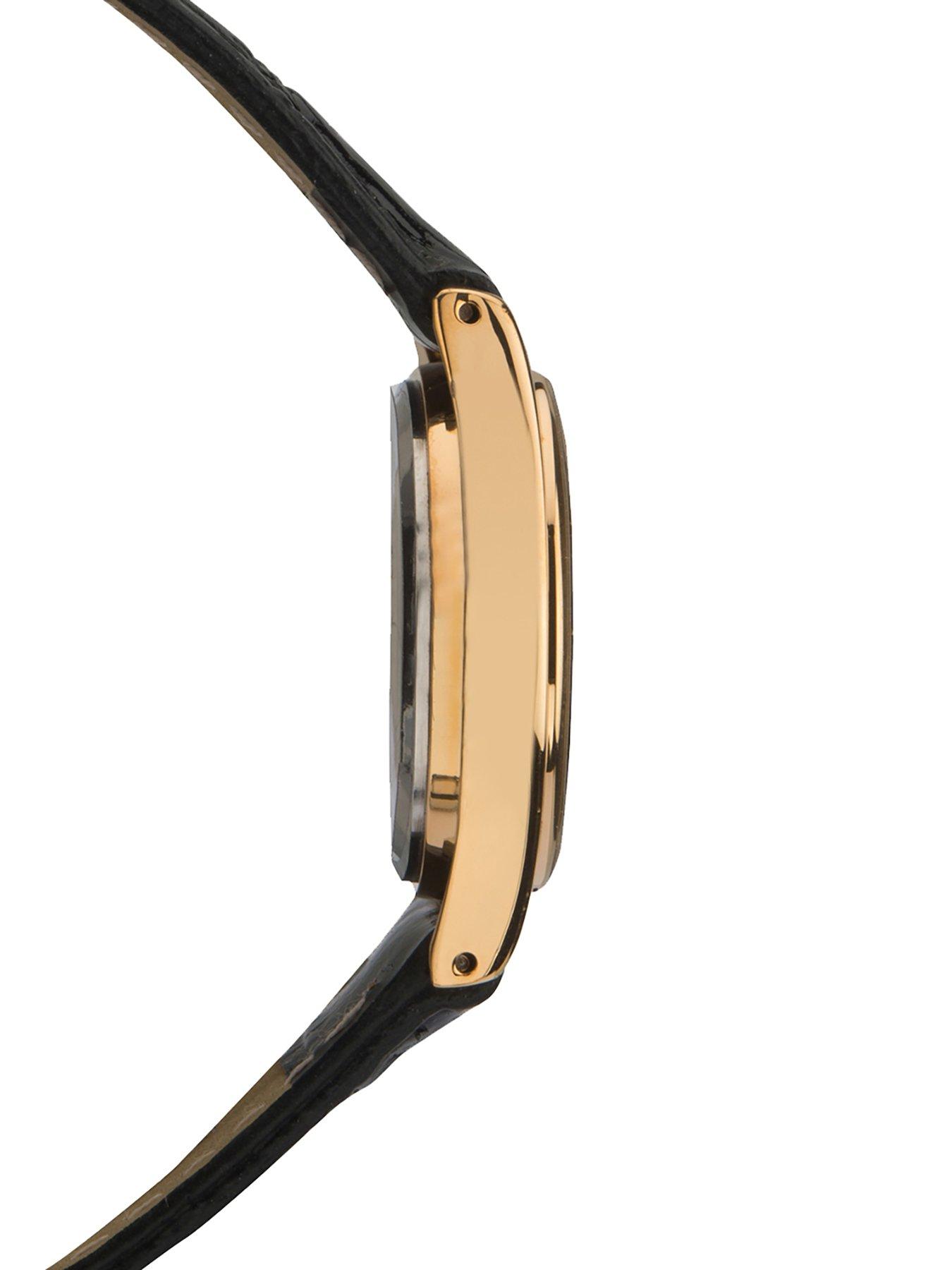 Image 4 of 5 of Sekonda Sekonda Ladies Easy Reader Black Leather Upper Strap with White Dial Watch