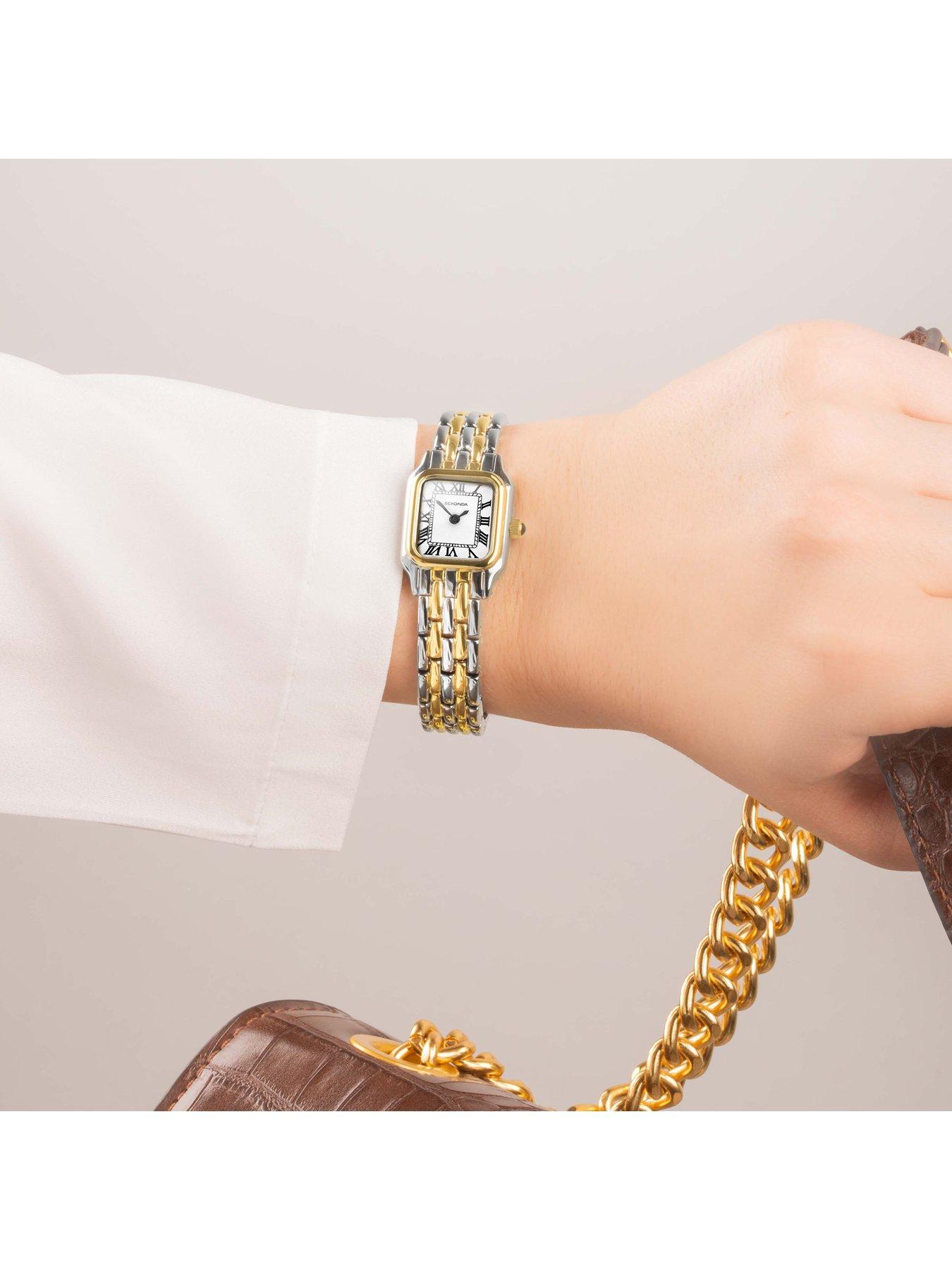 Image 3 of 6 of Sekonda Ladies Monica Two Tone Alloy Bracelet with White Dial Watch