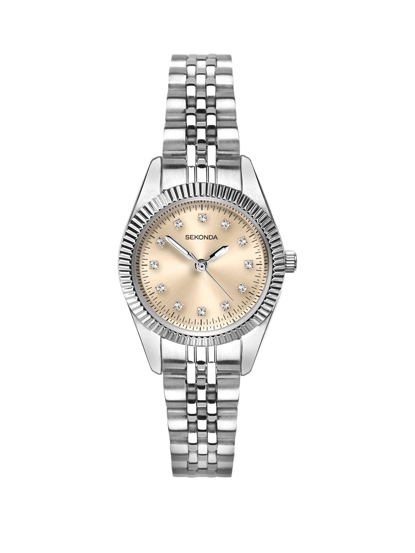 Sekonda Sekonda Ladies Silver Stainless Steel Bracelet with Rose Dial Watch