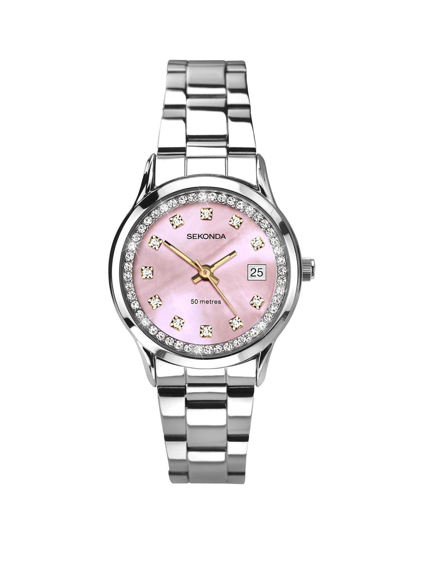Sekonda Sekonda Ladies Silver Stainless Steel Bracelet with Pink Dial Watch