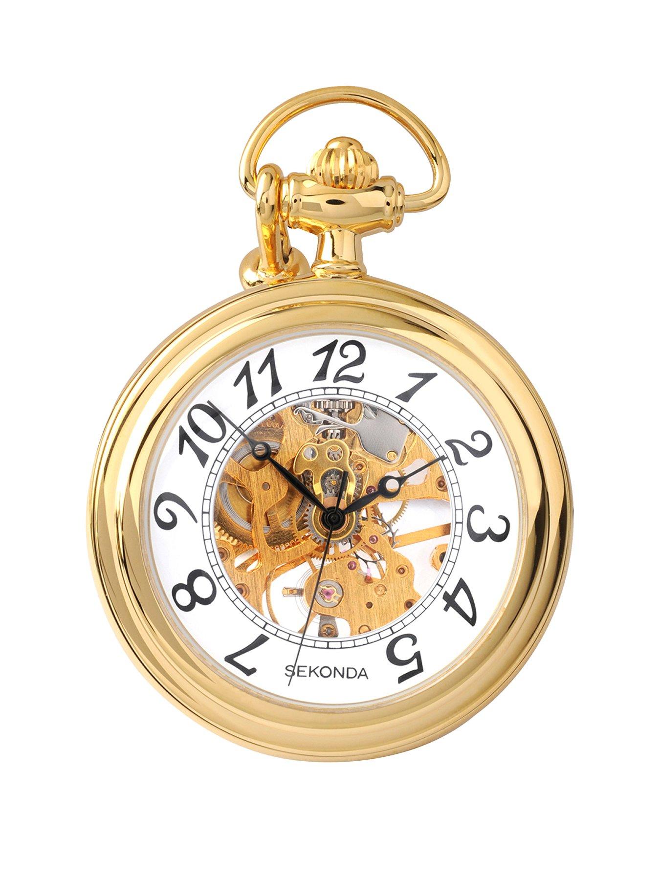 sekonda-sekonda-mens-gold-brass-chain-with-whiteskeleton-dial-watchfront