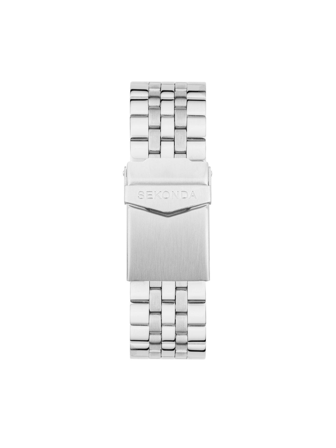 Image 6 of 6 of Sekonda Sekonda Men's Silver Stainless Steel Bracelet with Blue Dial Watch