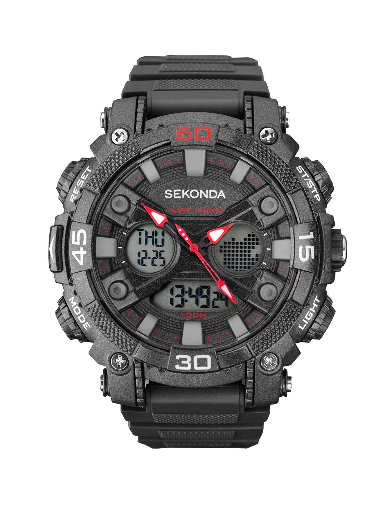 Sekonda Sekonda Men's Digital Black Plastic Strap with Black Dial Watch